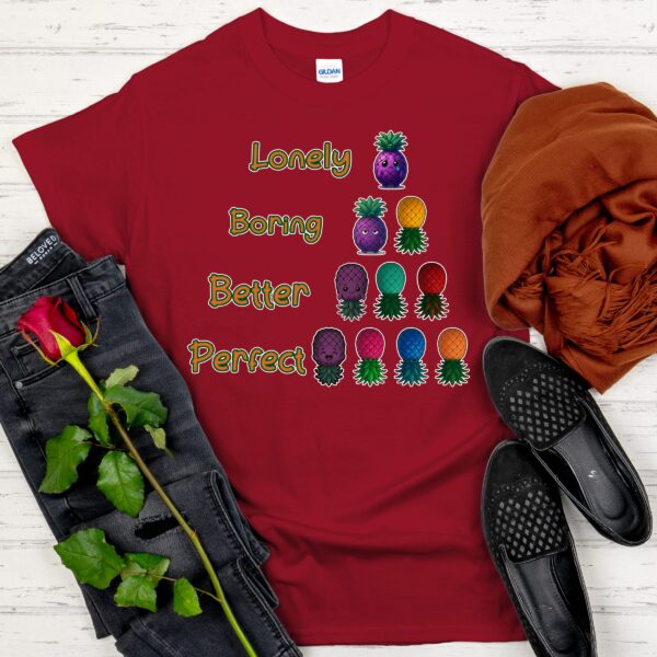Swinger Lifestyle Shirt. Lonely? Boring? Better? Nah. Be Perfect. A Pineapple Vibe Tee for Your Spicy Side. Solo to Swinging Own Your Stage. - Image 6