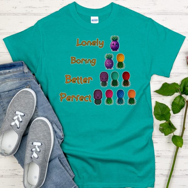 Swinger Lifestyle Shirt. Lonely? Boring? Better? Nah. Be Perfect. A Pineapple Vibe Tee for Your Spicy Side. Solo to Swinging Own Your Stage. - Image 3
