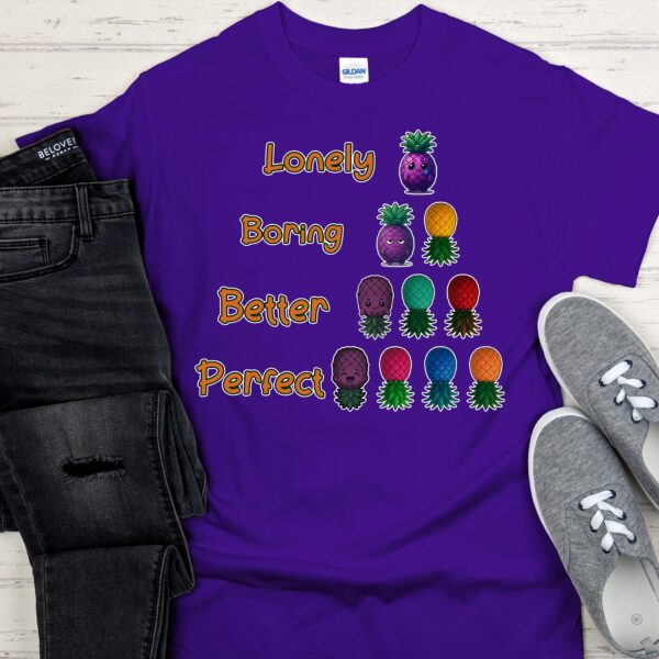 Swinger Lifestyle Shirt. Lonely? Boring? Better? Nah. Be Perfect. A Pineapple Vibe Tee for Your Spicy Side. Solo to Swinging Own Your Stage. - Image 10